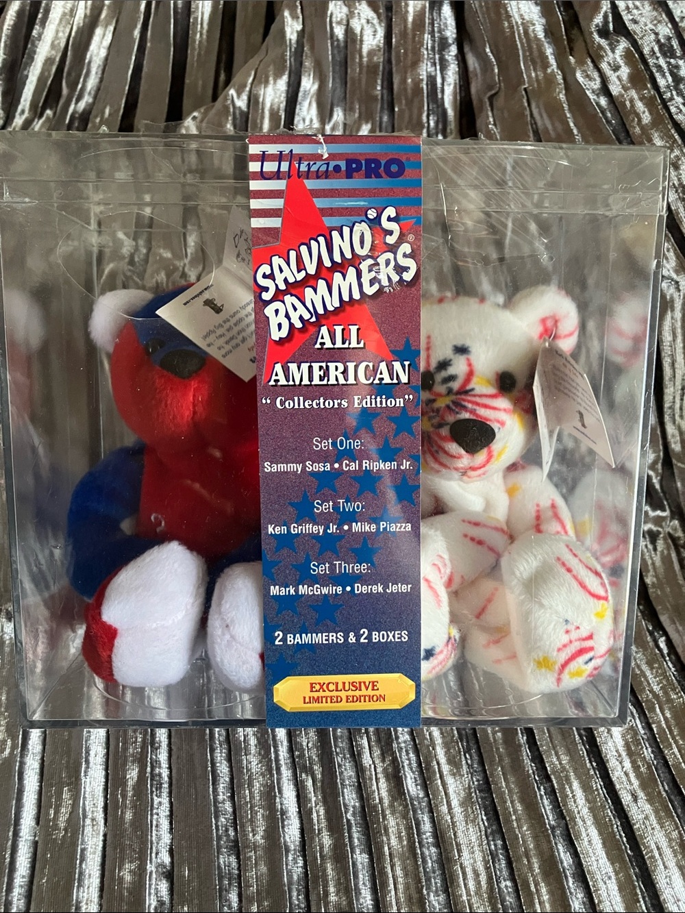 Salvino's Bammers All American Ltd Edition Mark McGwire Derek Jeter Bears Set 3